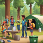 ¿Cuáles son los procedimientos para la gestión de residuos sólidos dentro del camping?